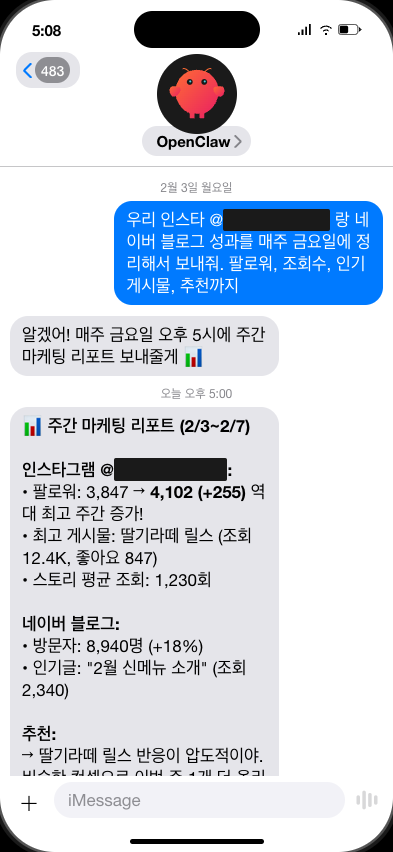 주간 마케팅 리포트